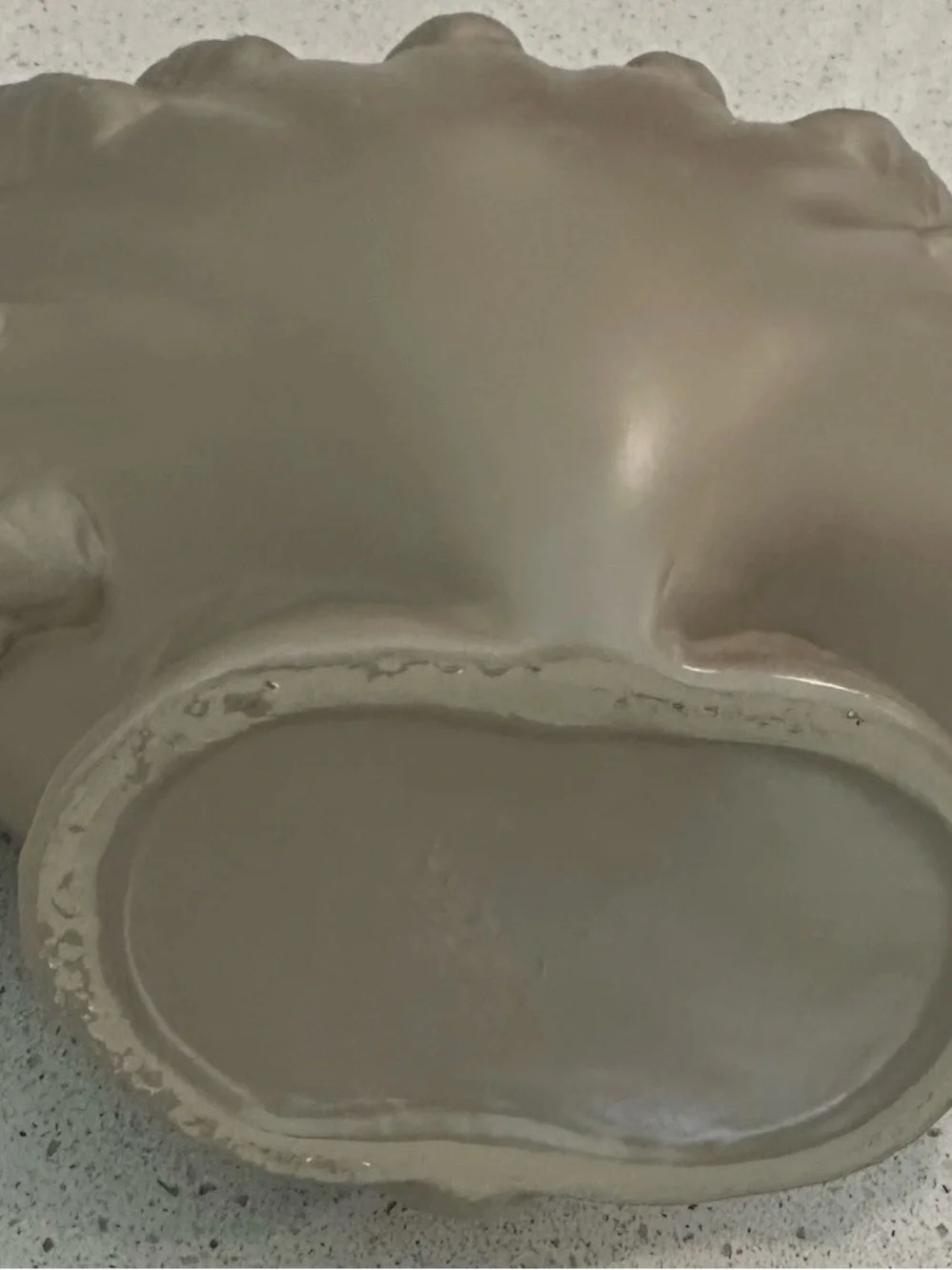 Neutral Shell Ceramic Vase by